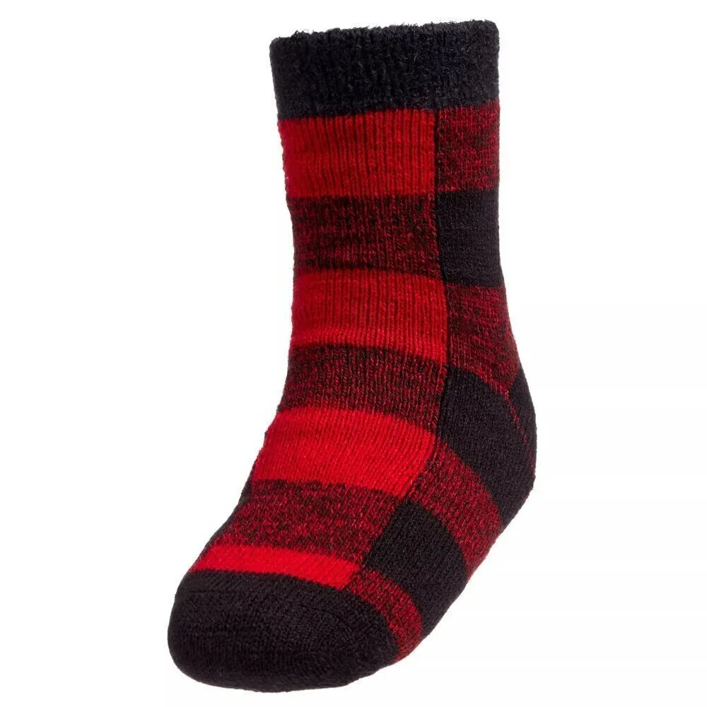 NWT Northeast Outfitters Youth Neo Cozy Cabin Buffalo Plaid Aloe Crew So…